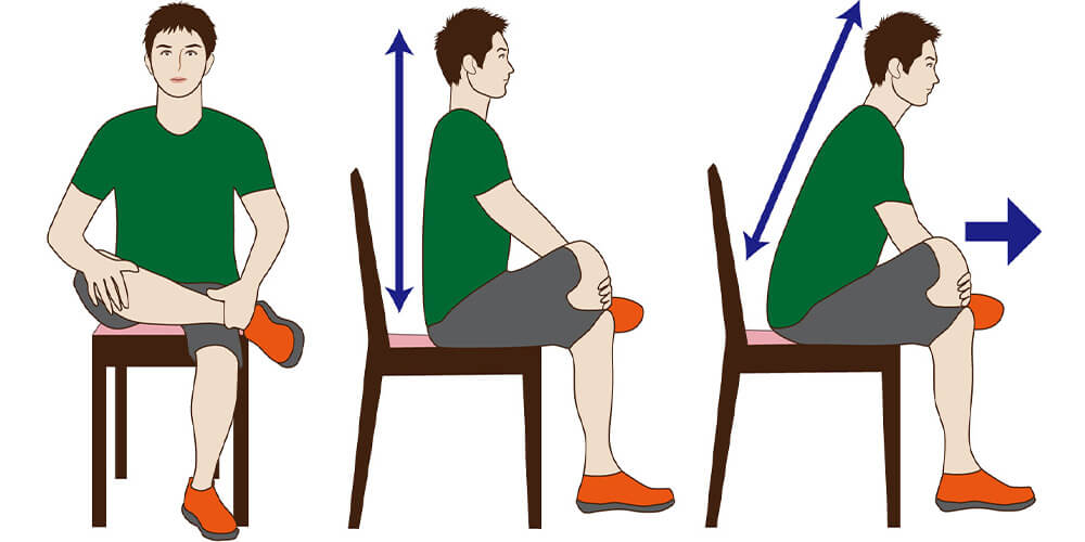 椅子に座ったままできるお尻まわりの柔軟性を高めるストレッチ